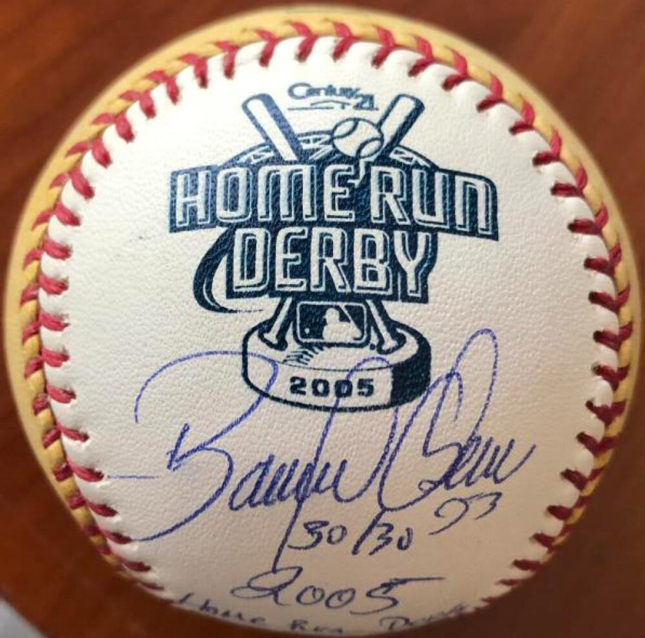 SOLD 118494 Bobby Abreu Autographed 2005 Home Run Derby Gold Ball