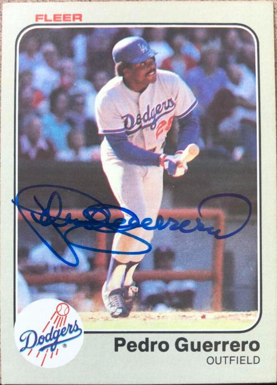 Pedro Guerrero autographed Baseball Card (Los Angeles Dodgers