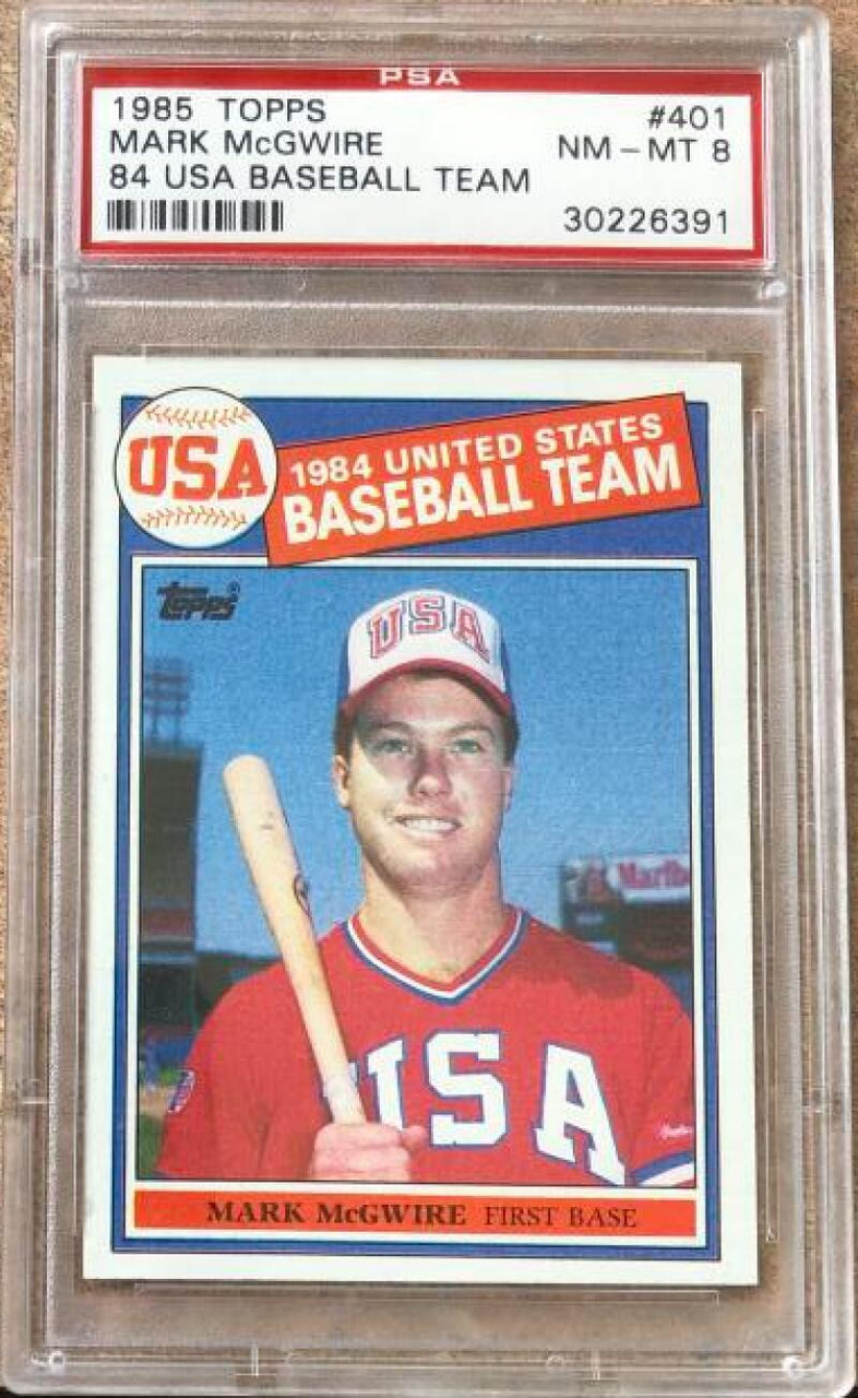 Mark McGwire Team USA 1985 Topps # 401 Rookie Card