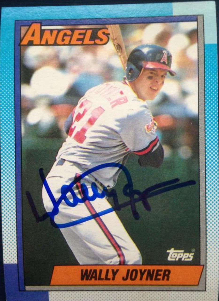 Wally Joyner autographed baseball card (California Angels) 1990