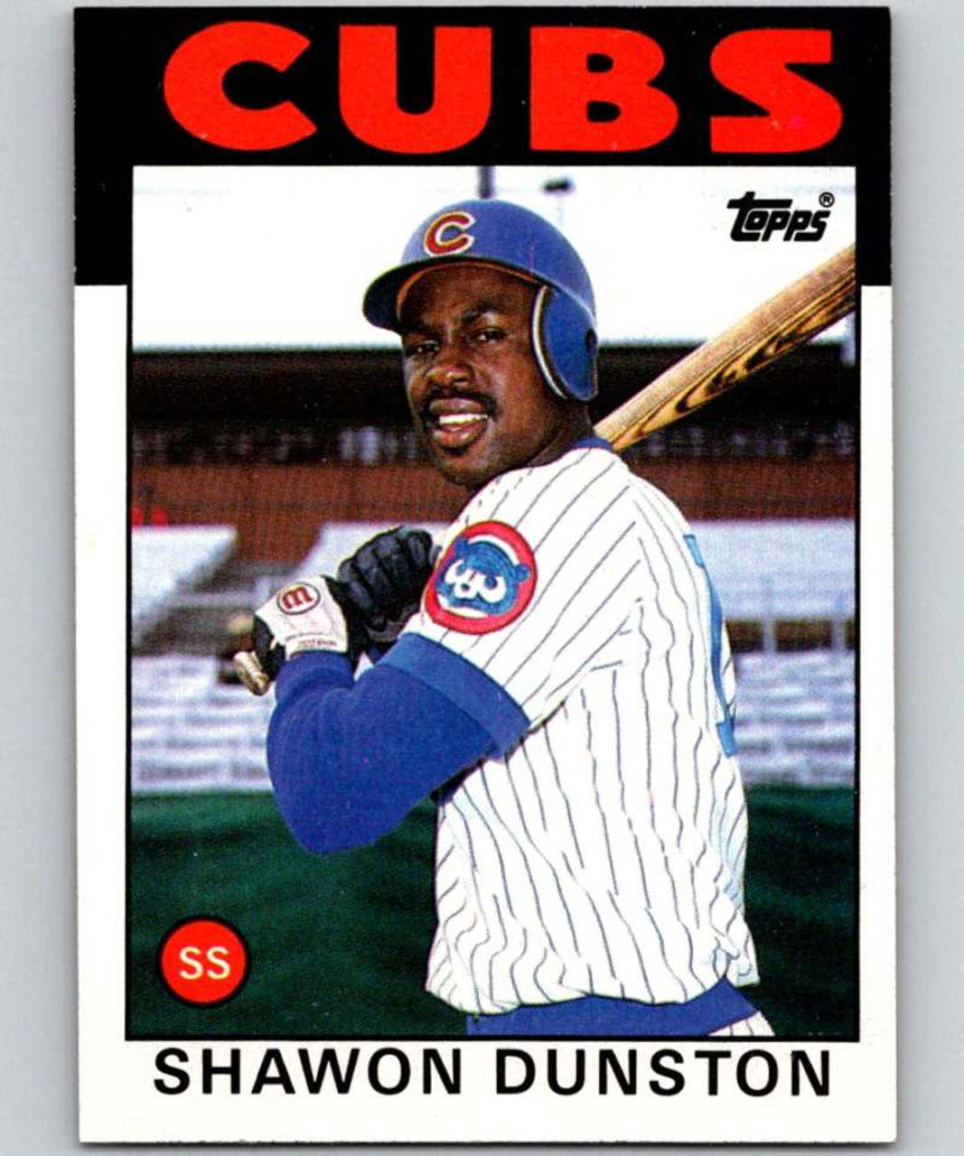 1986 Fleer #366 Shawon Dunston Chicago Cubs