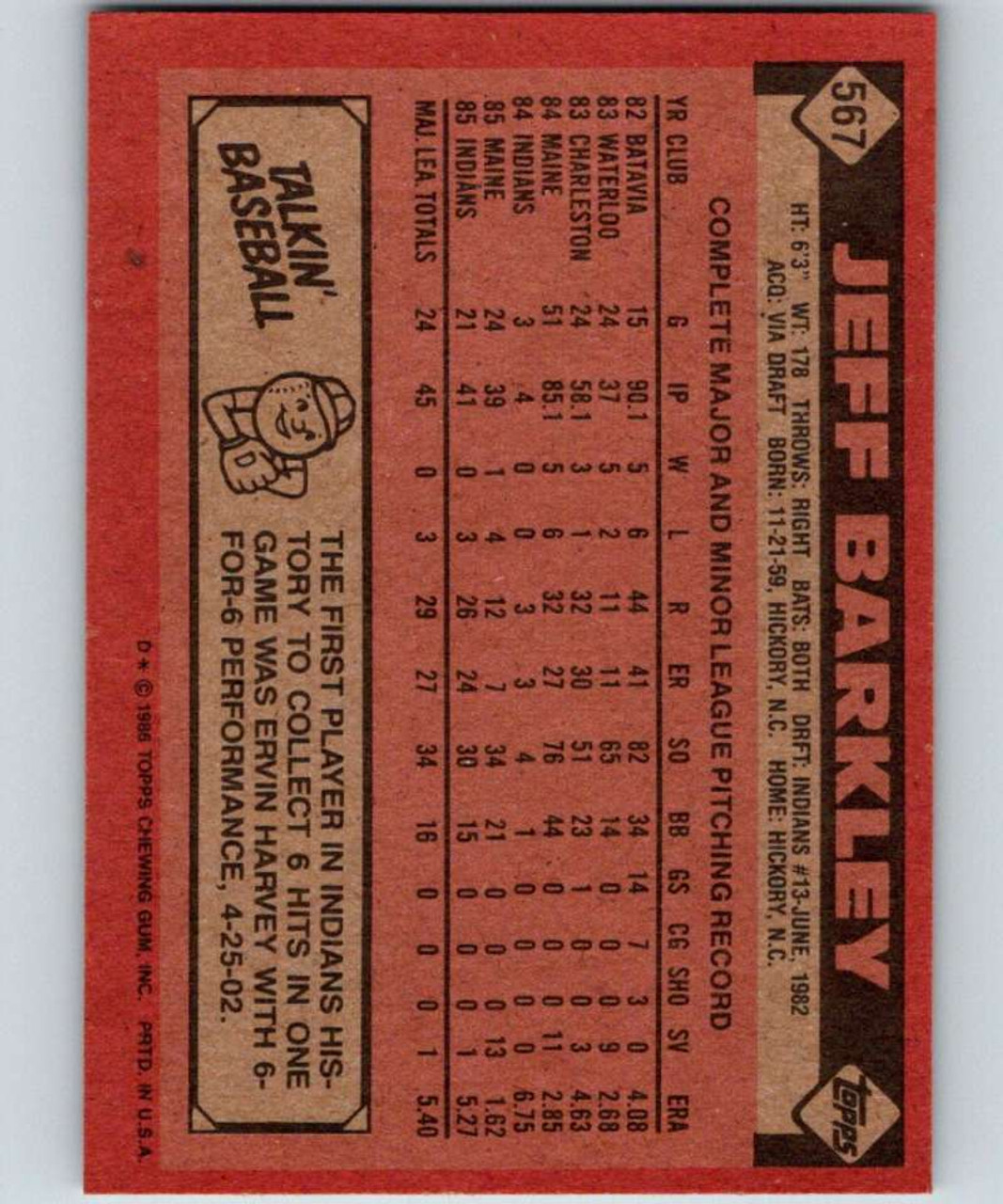 1986 Fleer #591 Otis Nixon VG RC Rookie Cleveland Indians - Under