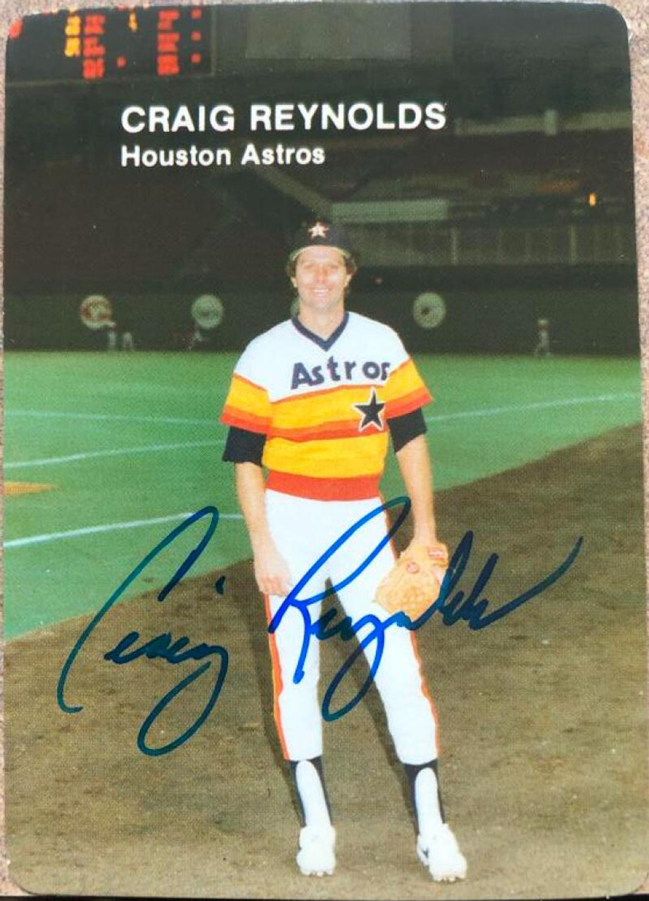 Craig Reynolds Autographed 1988 Houston Astros Mother's Cookies #19