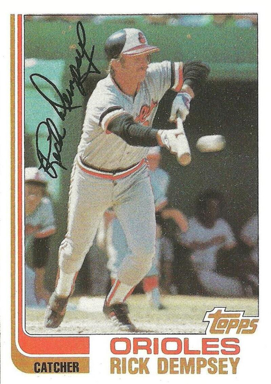 Rick Dempsey autographed baseball card (Baltimore Orioles) 1978