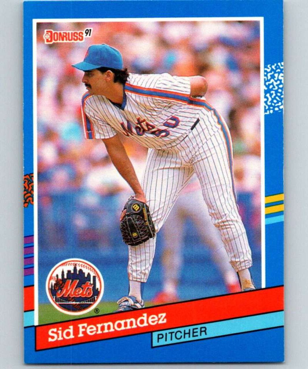 Sid Fernandez autographed baseball card (New York Mets P) 1991 Donruss #97