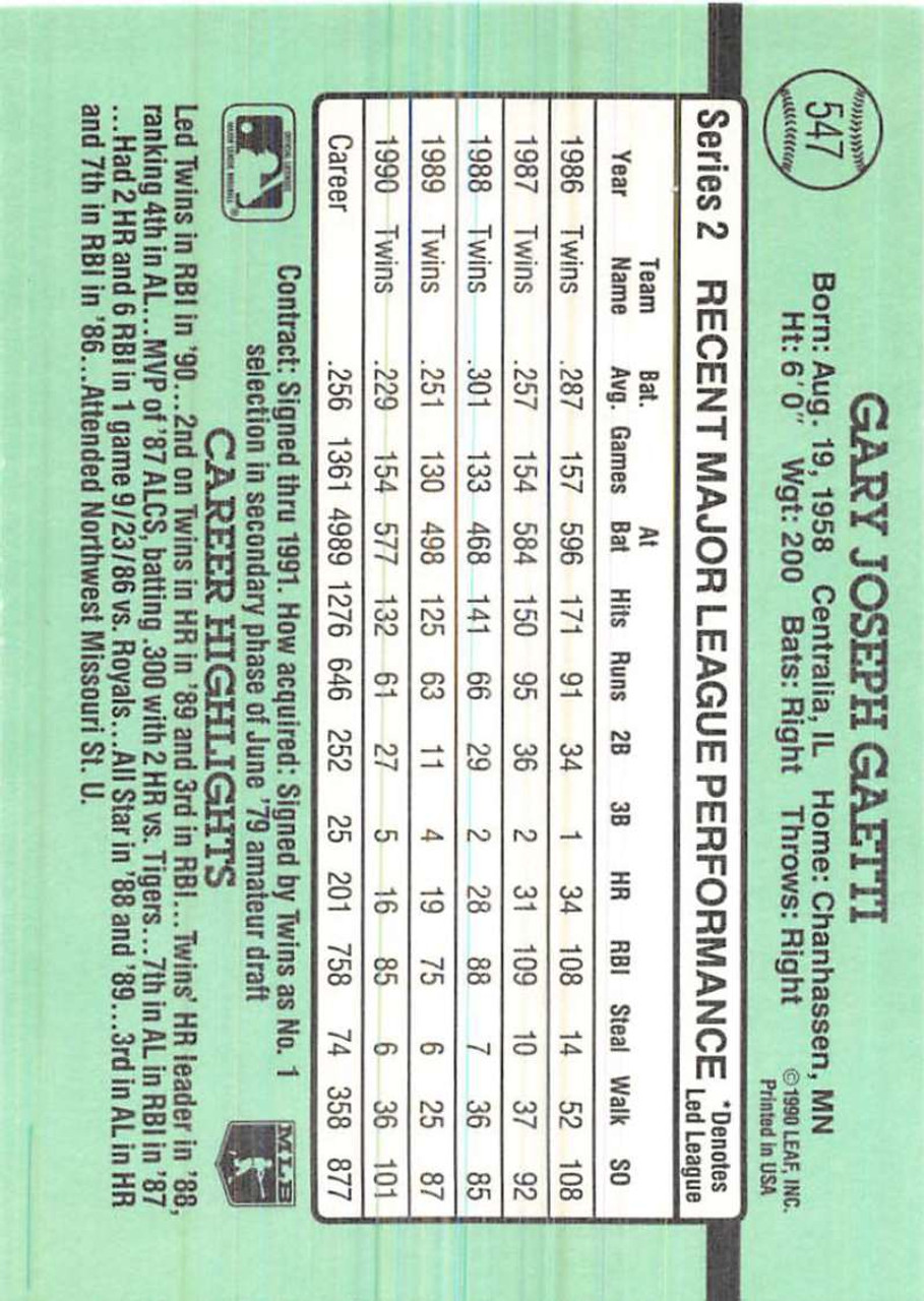 1991 Donruss #547 Gary Gaetti VG Minnesota Twins