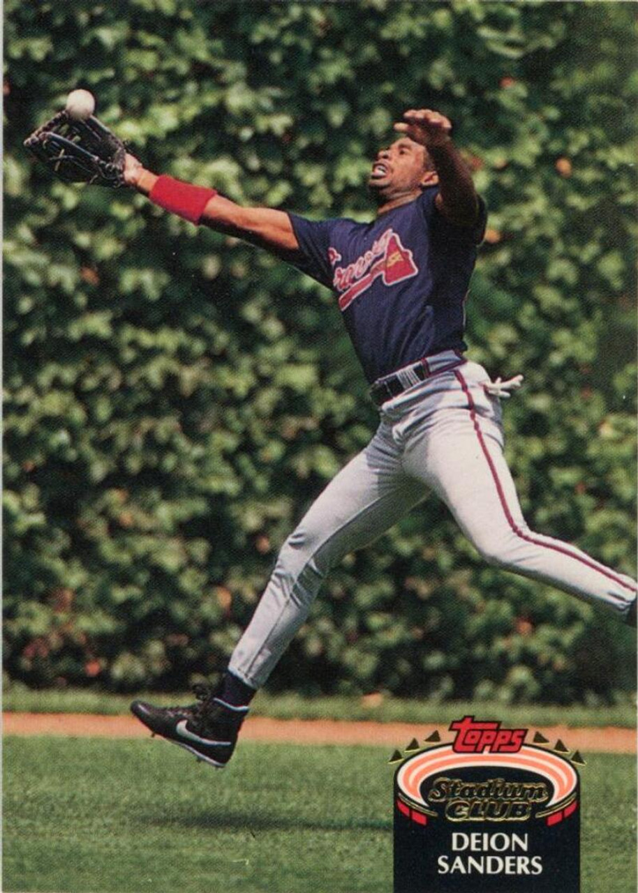 1992 Stadium Club #15 Deion Sanders VG Atlanta Braves - Under the