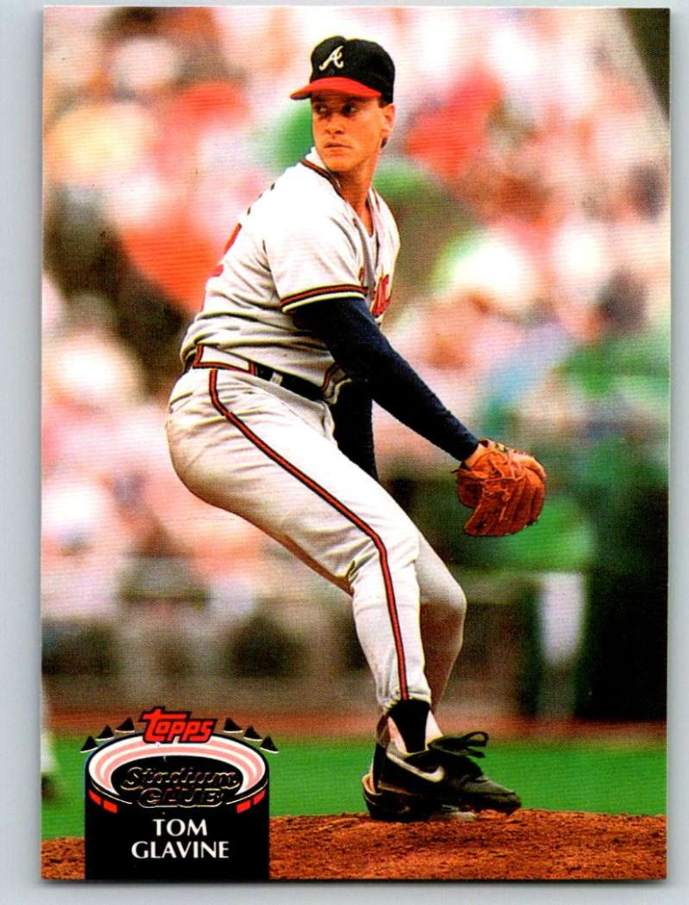 1992 Stadium Club #395 Tom Glavine VG Atlanta Braves - Under the