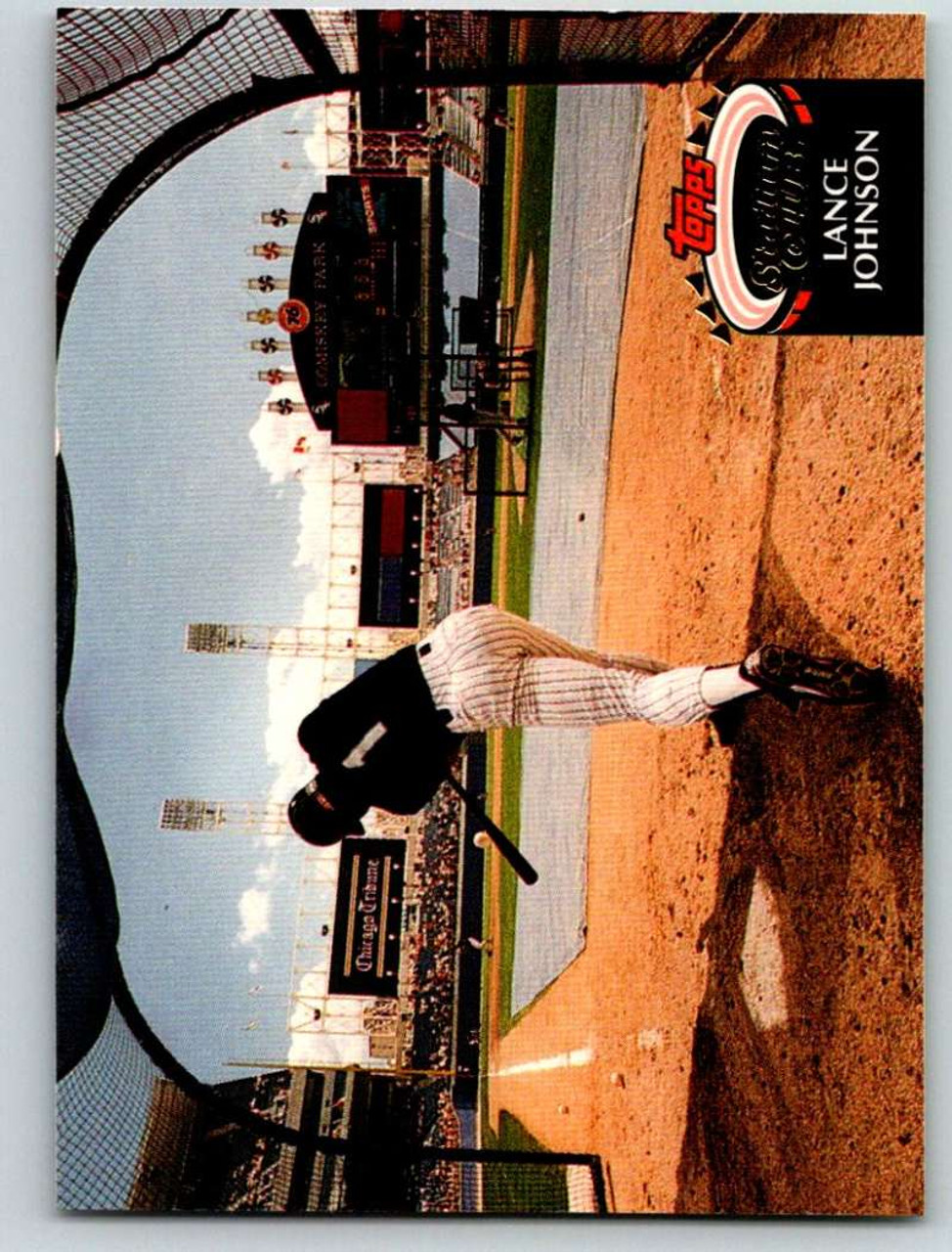 1991 Stadium Club #199 Lance Johnson VG Chicago White Sox - Under