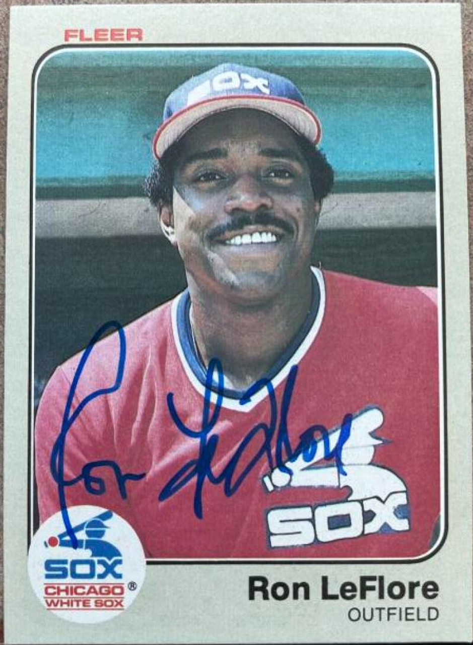 Ron LeFlore Autographed 1983 Fleer #246