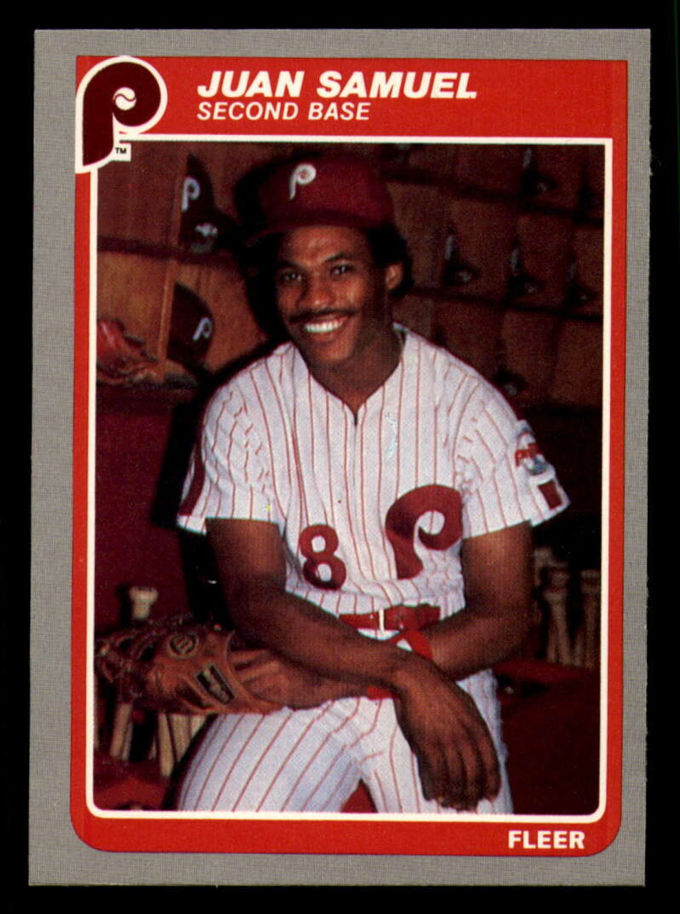 Juan Samuel autographed Baseball Card (Philadelphia Phillies) 1985