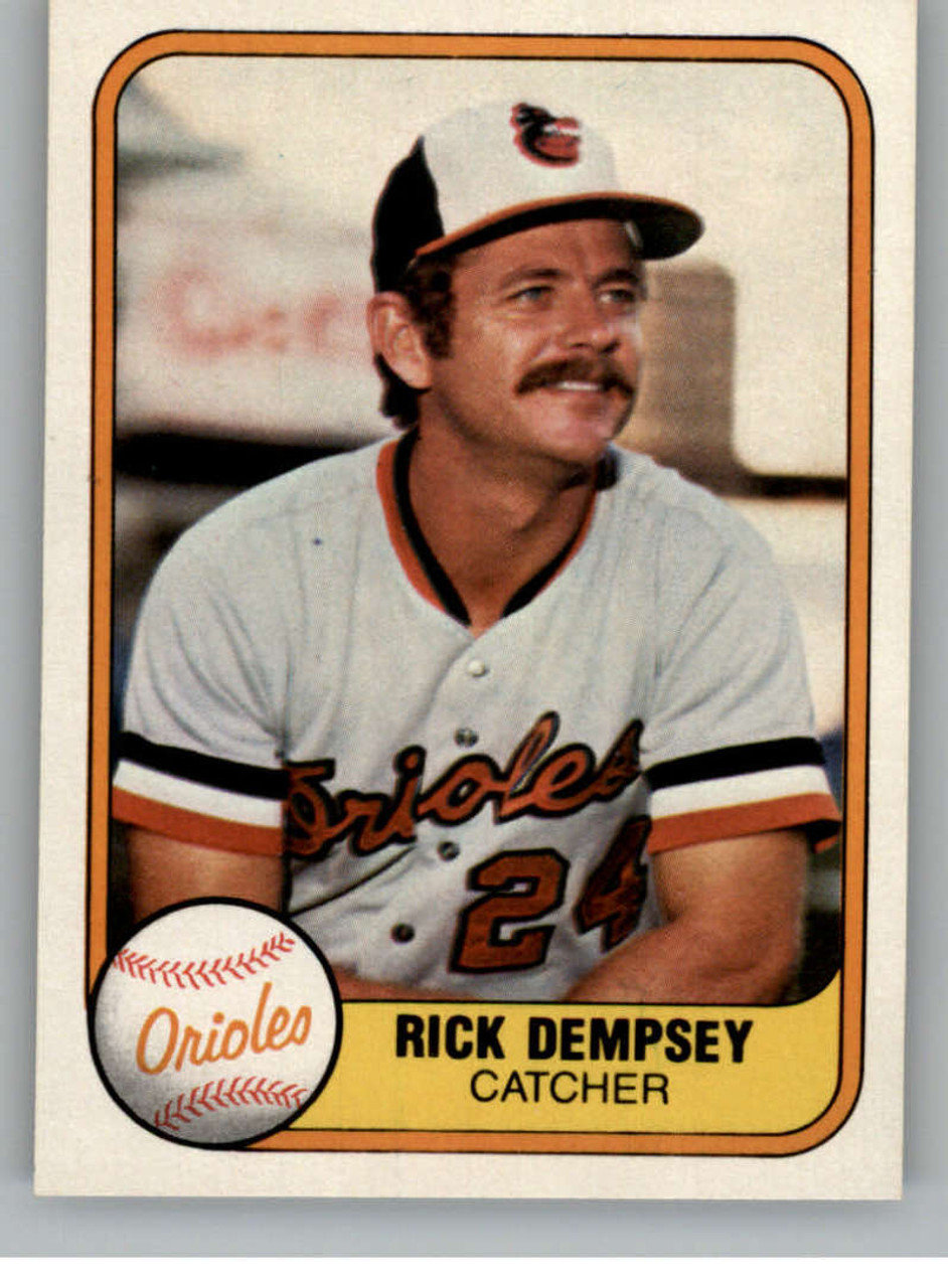 1984 Fleer #6 Rick Dempsey VG Baltimore Orioles - Under the Radar