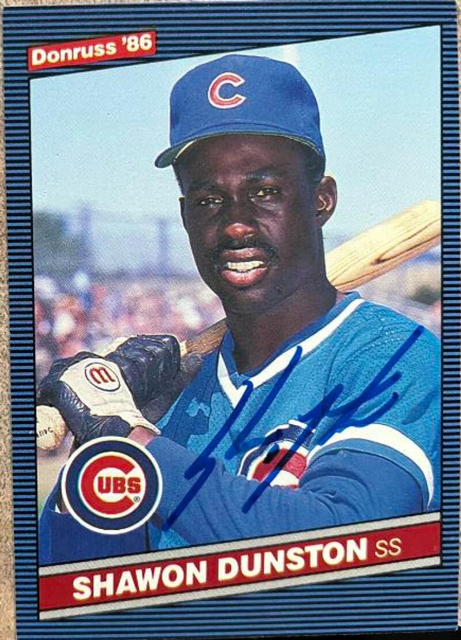 1986 Fleer #366 Shawon Dunston Chicago Cubs