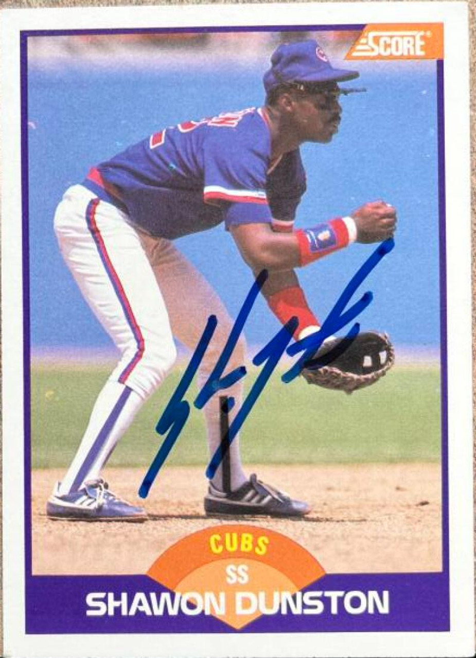 1989 Score #235 Shawon Dunston VG Chicago Cubs