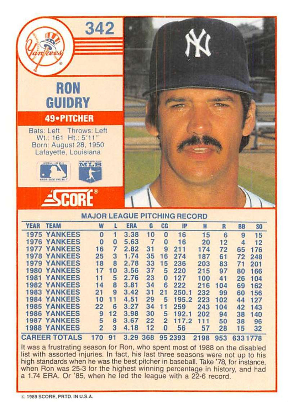 1984 Topps #406 Ron Guidry All Star New York Yankees NM-MT