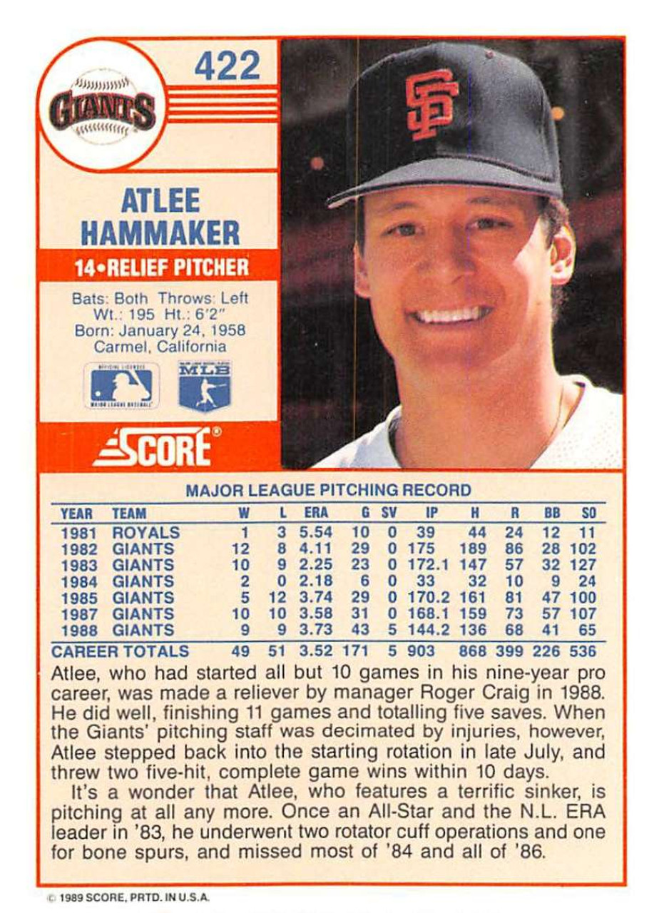 1991 Donruss #707 Atlee Hammaker VG San Diego Padres - Under the Radar  Sports