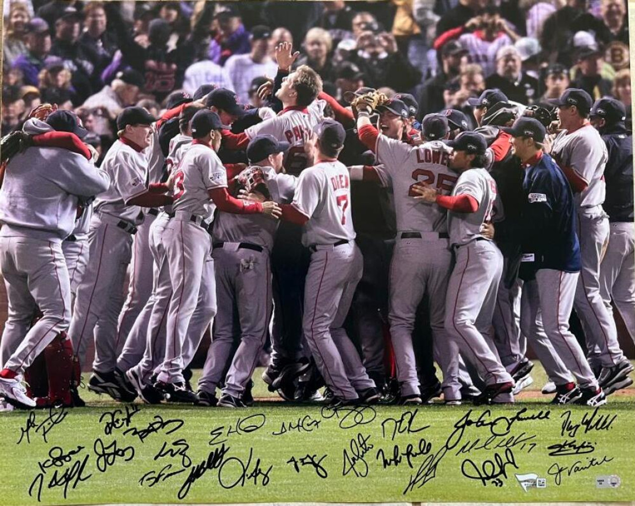 2007 World Series Champion Boston Red Sox Autographed 16 x 20 Photo Fanatics