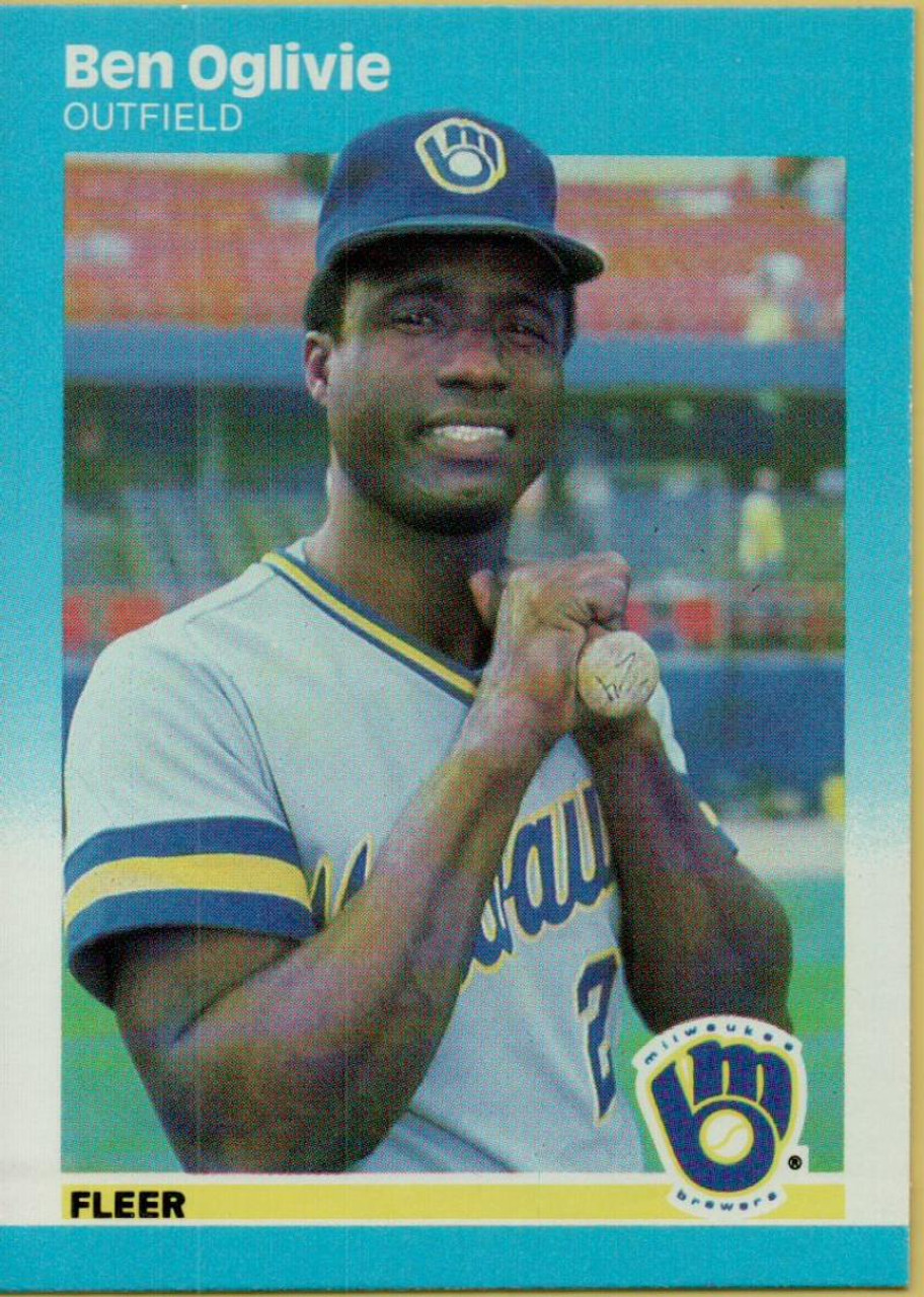 Ben Oglivie autographed baseball card (Milwaukee Brewers) 1987