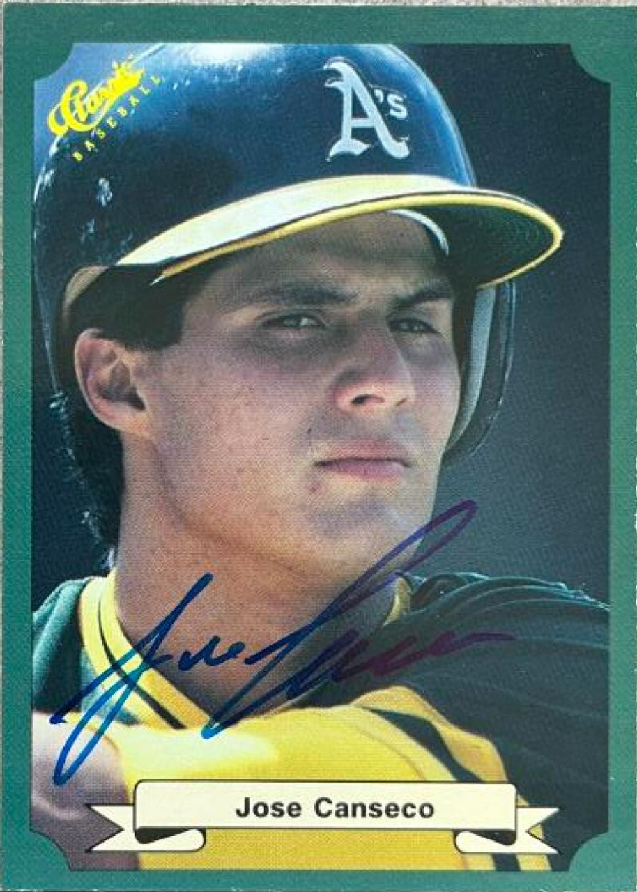 Jose Canseco Signed Autographed 1986 Topps Rookie Trading Card