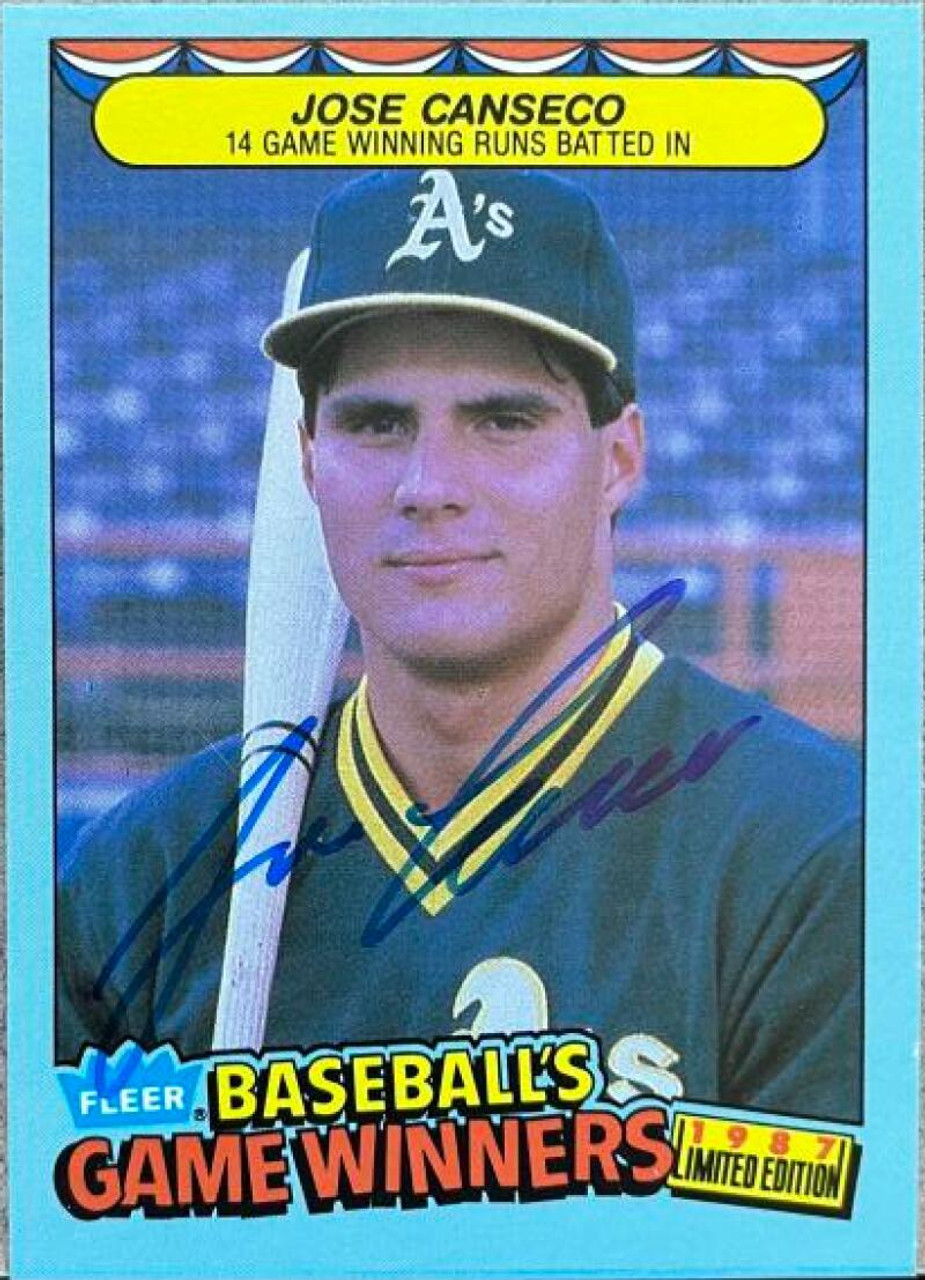 Jose Canseco Autographed Card 