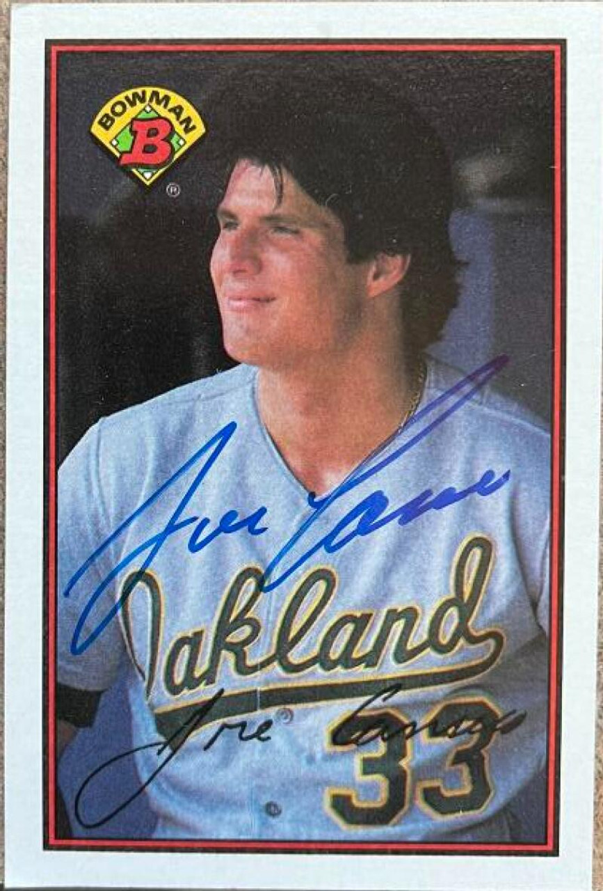 Jose Canseco signed Baseball Card (Oakland Athletics) 1989 Topps