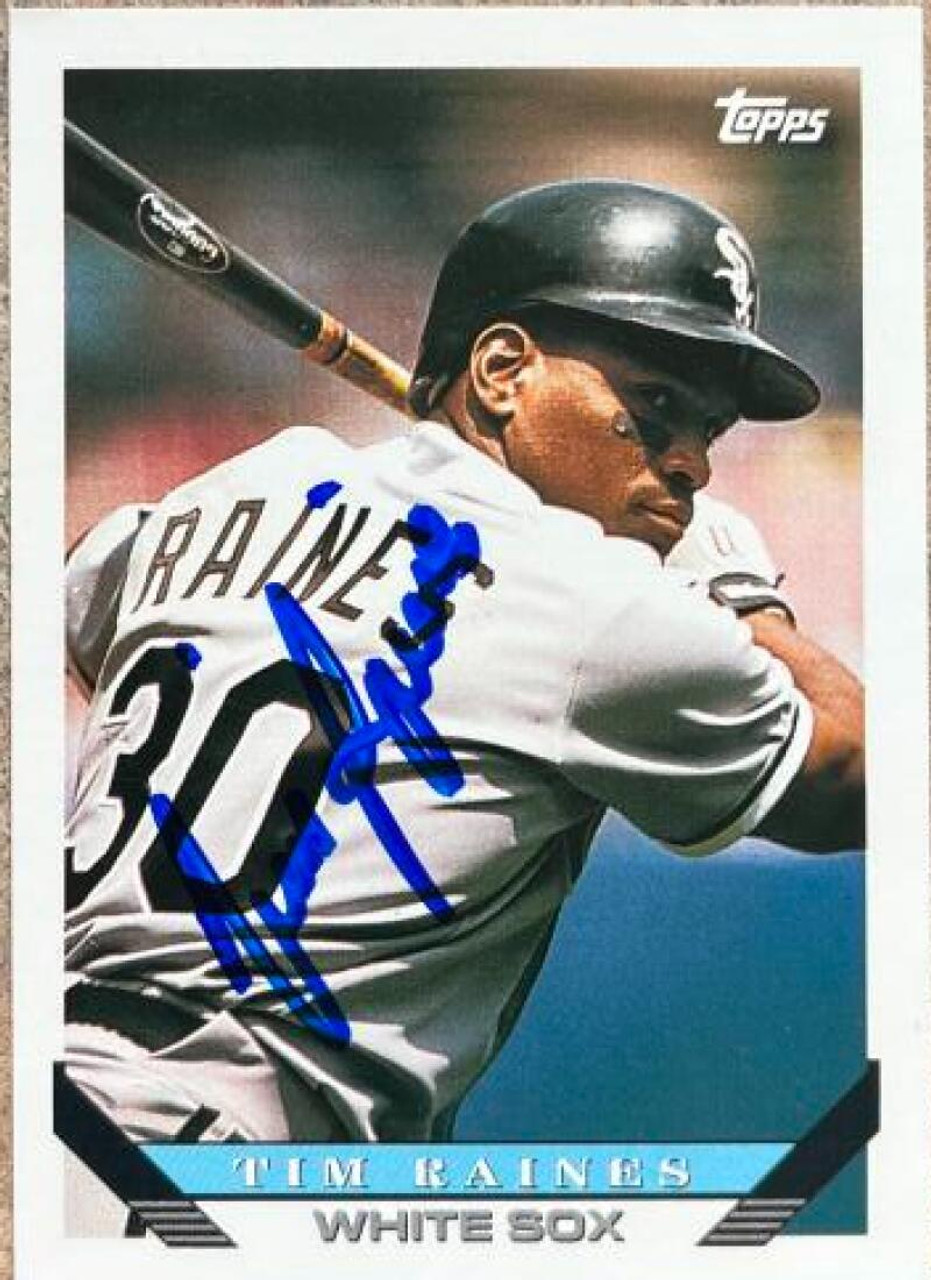 Tim Raines Autographed 1993 Topps #675 - Under the Radar Sports
