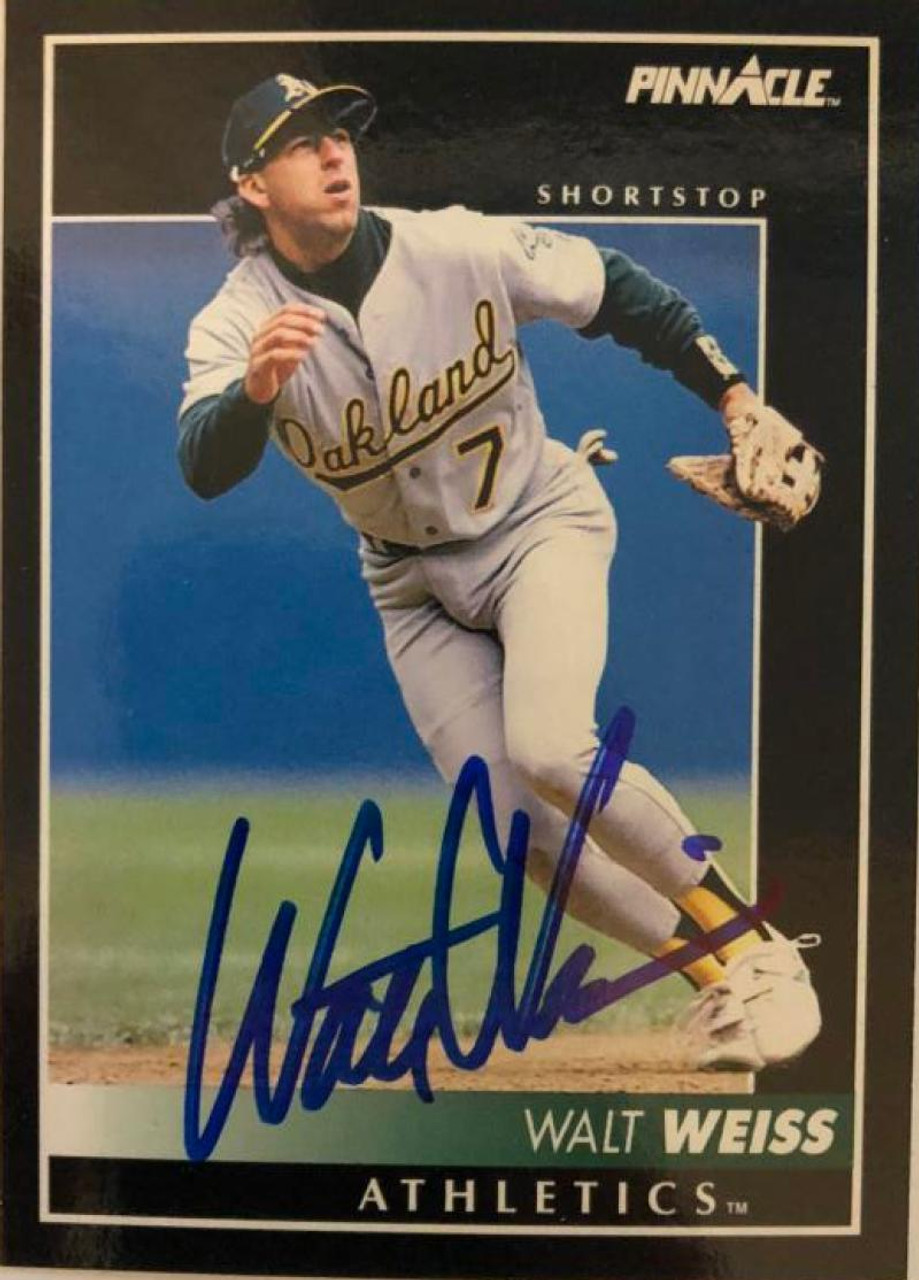  WALT WEISS OAKLAND ATHLETICS SIGNED AUTOGRAPHED 1992