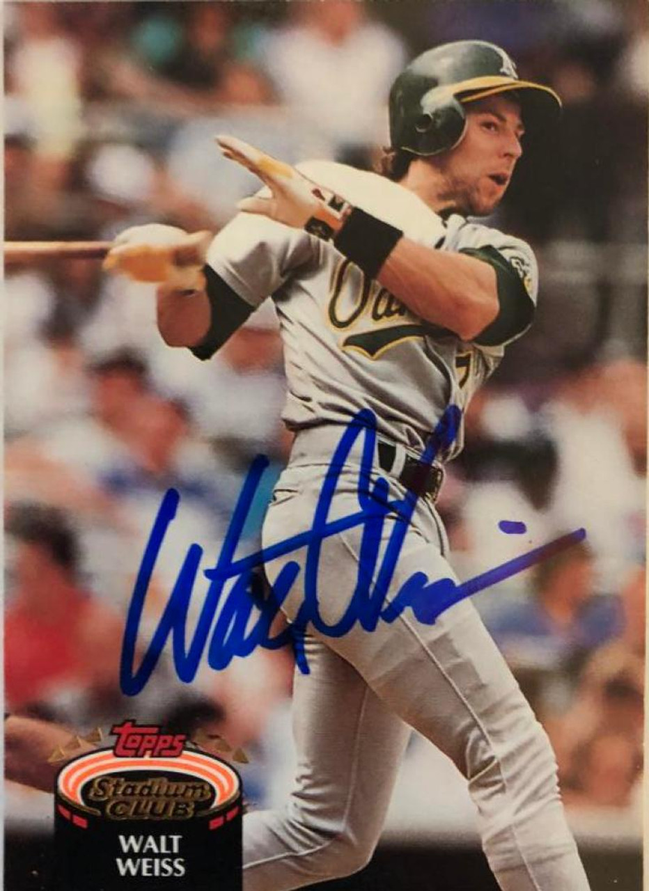  WALT WEISS OAKLAND ATHLETICS SIGNED AUTOGRAPHED 1992