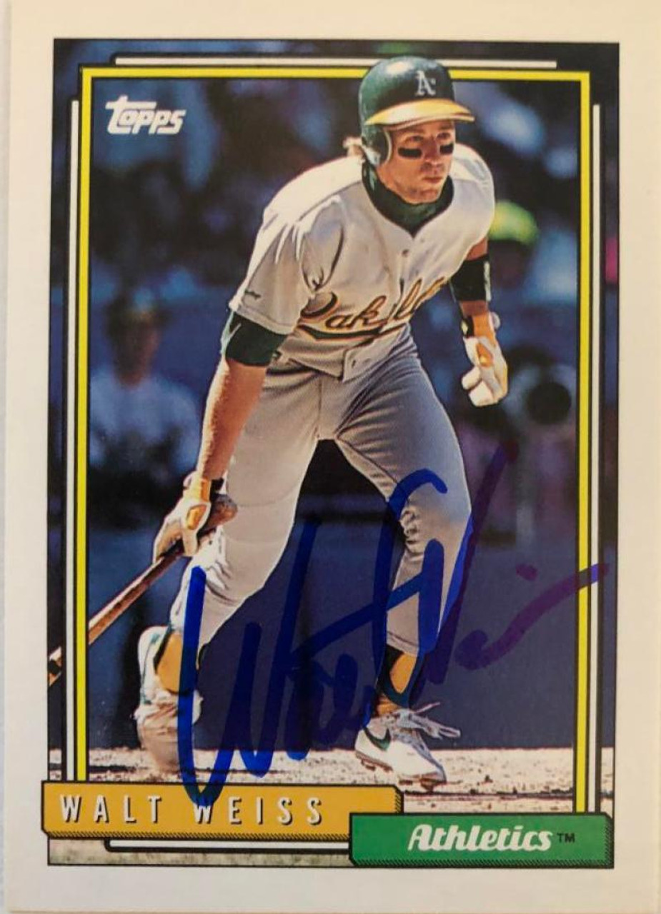  WALT WEISS OAKLAND ATHLETICS SIGNED AUTOGRAPHED 1992