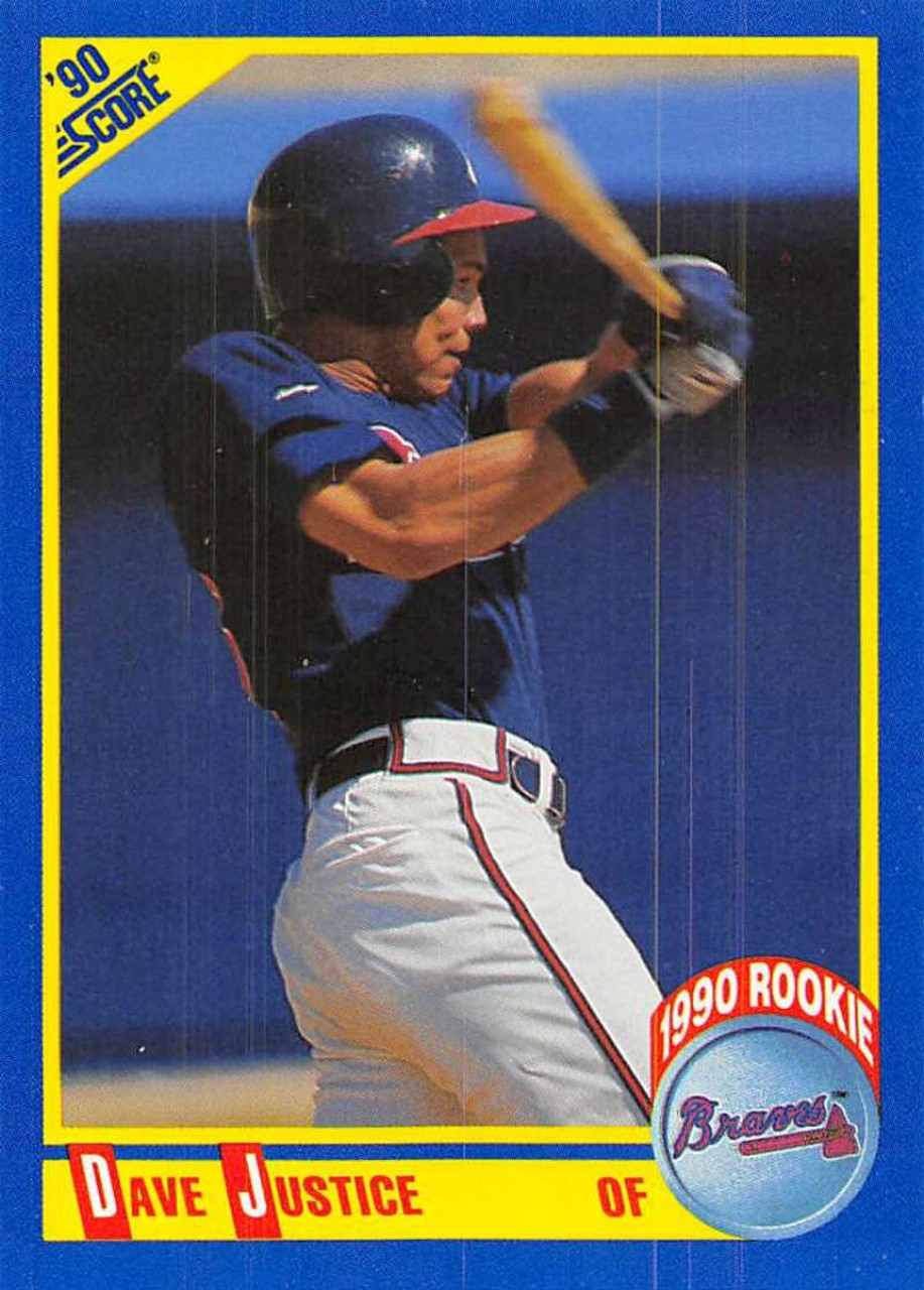 1990 Score #650 David Justice VG RC Rookie Atlanta Braves - Under
