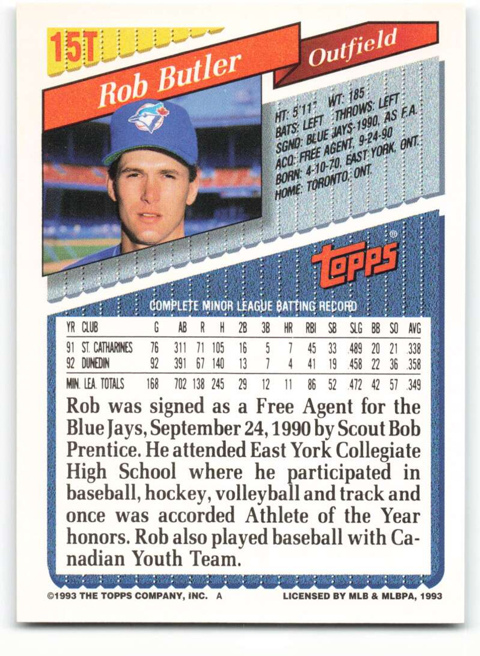 1993 (BLUE JAYS) Topps Traded #9T Tony Fernandez