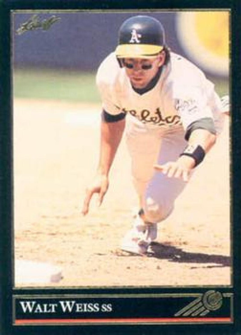  WALT WEISS OAKLAND ATHLETICS SIGNED AUTOGRAPHED 1992