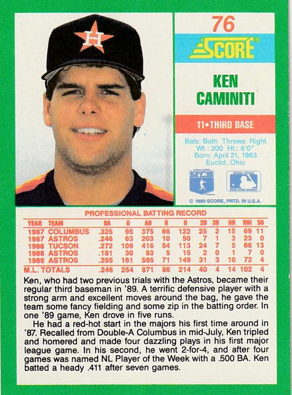 Ken Caminiti - Houston Astros - Rifleman (MLB Baseball Card) 1991