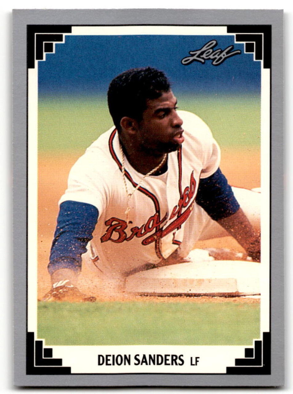1991 Leaf #436 Deion Sanders VG Atlanta Braves
