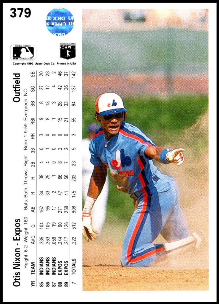 Otis Nixon autographed Baseball Card (Montreal Expos) 1990 Topps #252