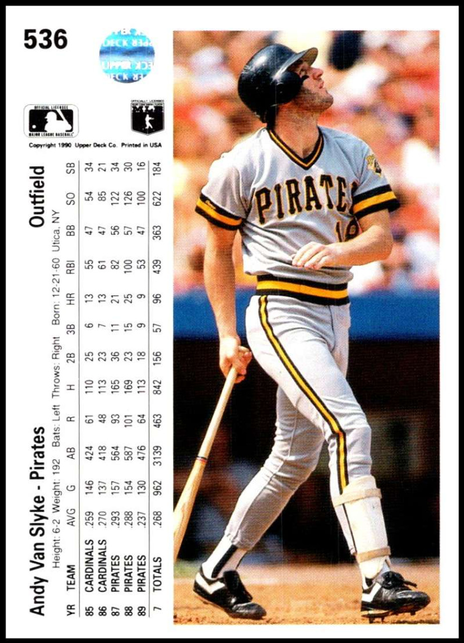 1992 Upper Deck #132 Andy Van Slyke VG Pittsburgh Pirates