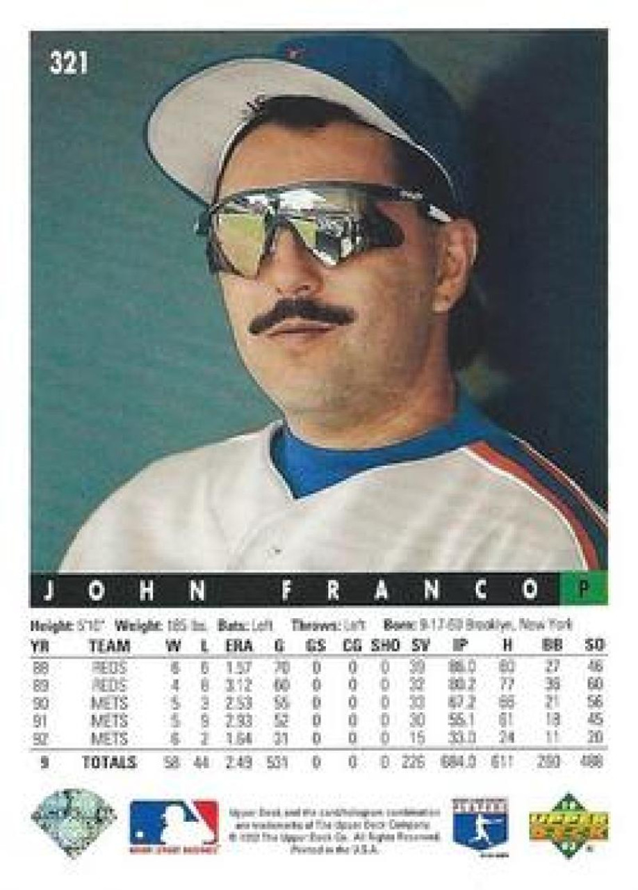 1990 Upper Deck #709 John Franco VG New York Mets - Under the Radar Sports