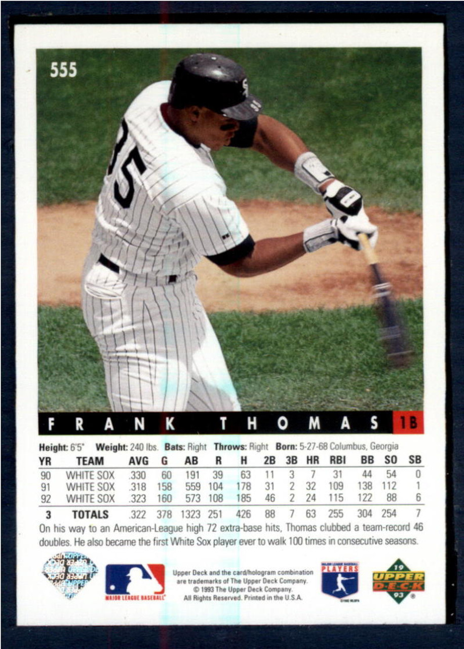 1998 Frank Thomas Fleer Sports Illustrated Legends Of Today Card