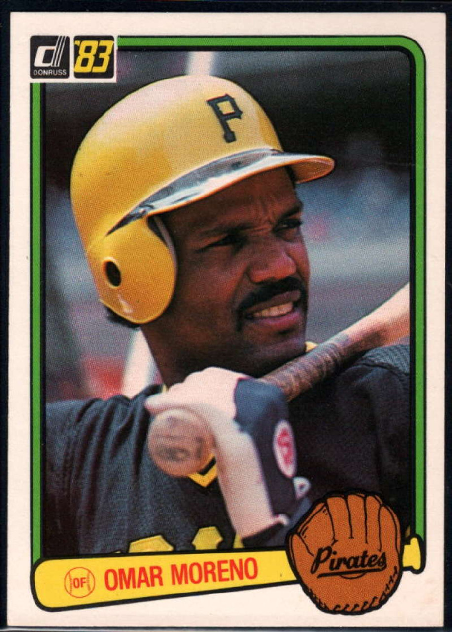 Autographed OMAR MORENO Pittsburgh Pirates 1981 FLEER Card