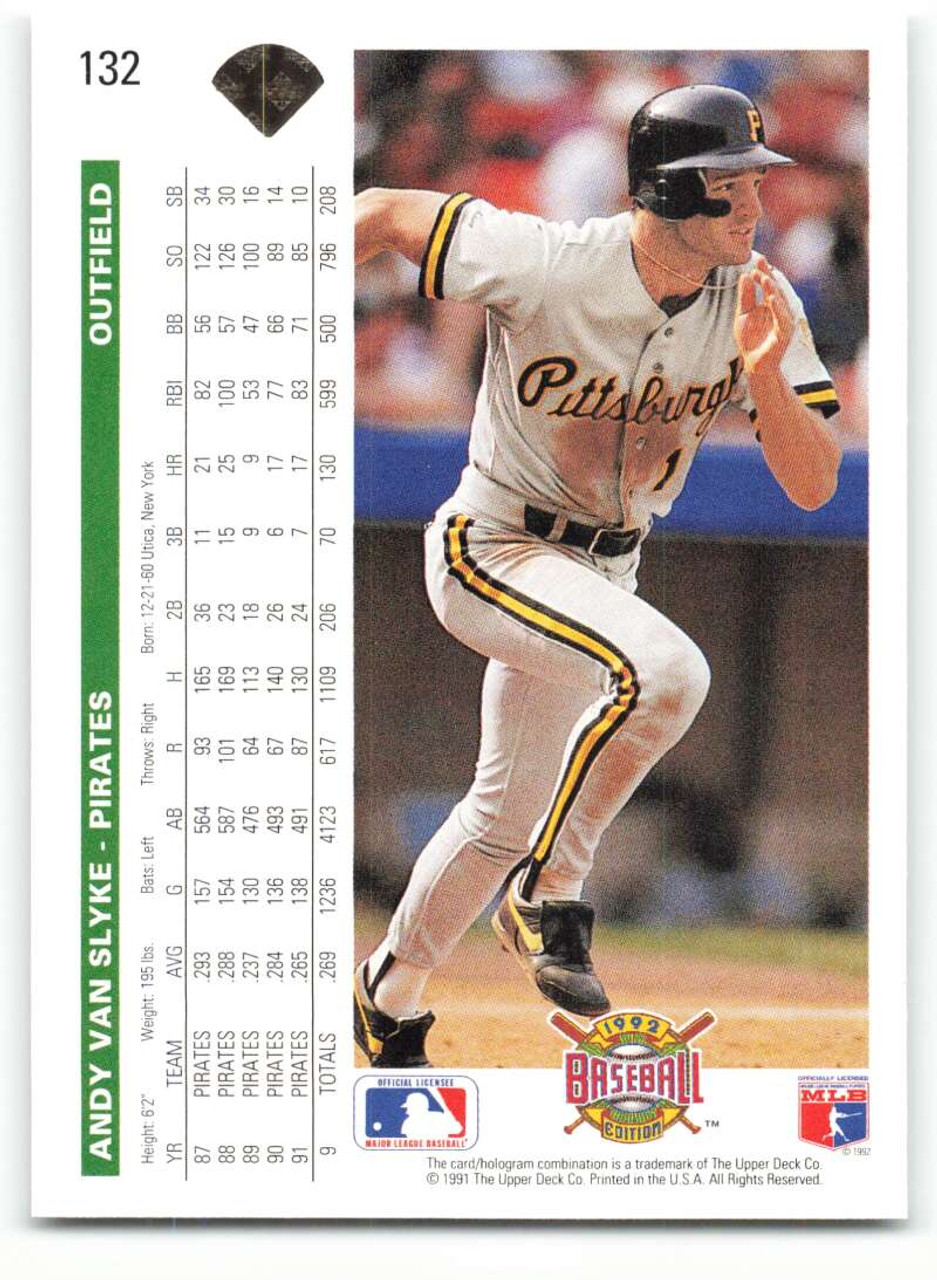 1992 Donruss #383 Andy Van Slyke VG Pittsburgh Pirates