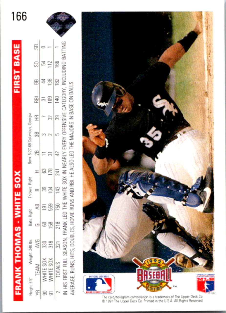 Frank Thomas #246 (1991 Upper Deck) Rookie Baseball Card, Chicago White  Sox, HOF