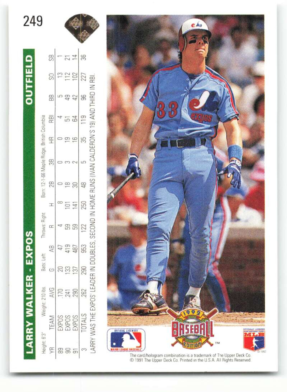 1992 Studio #59 Larry Walker VG Montreal Expos - Under the Radar Sports