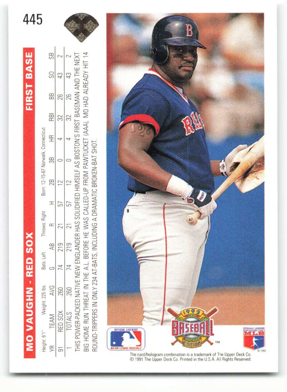 1991 Upper Deck Mo Vaughn Rookie Card #5