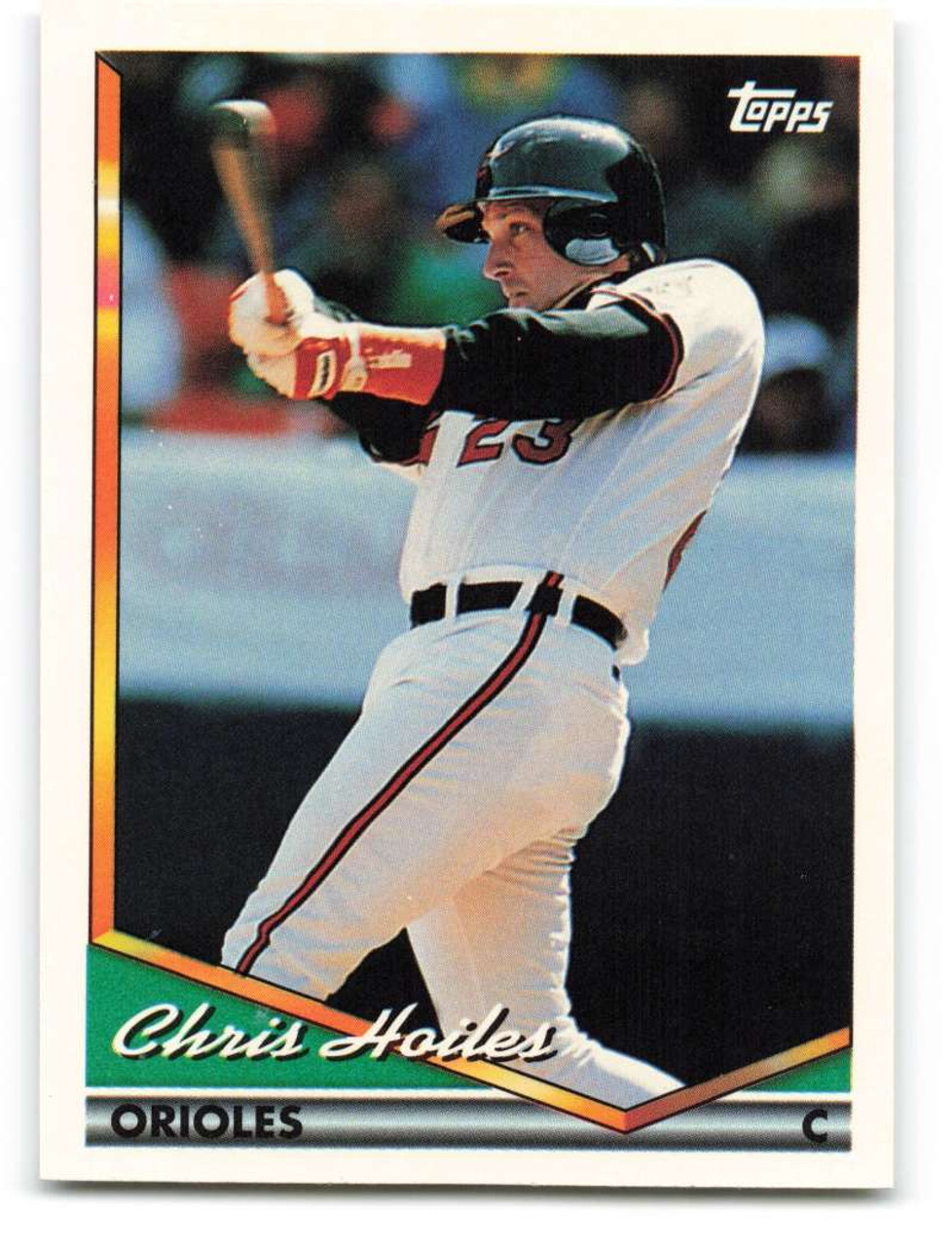 1994 Donruss #99 Chris Hoiles VG Baltimore Orioles - Under the