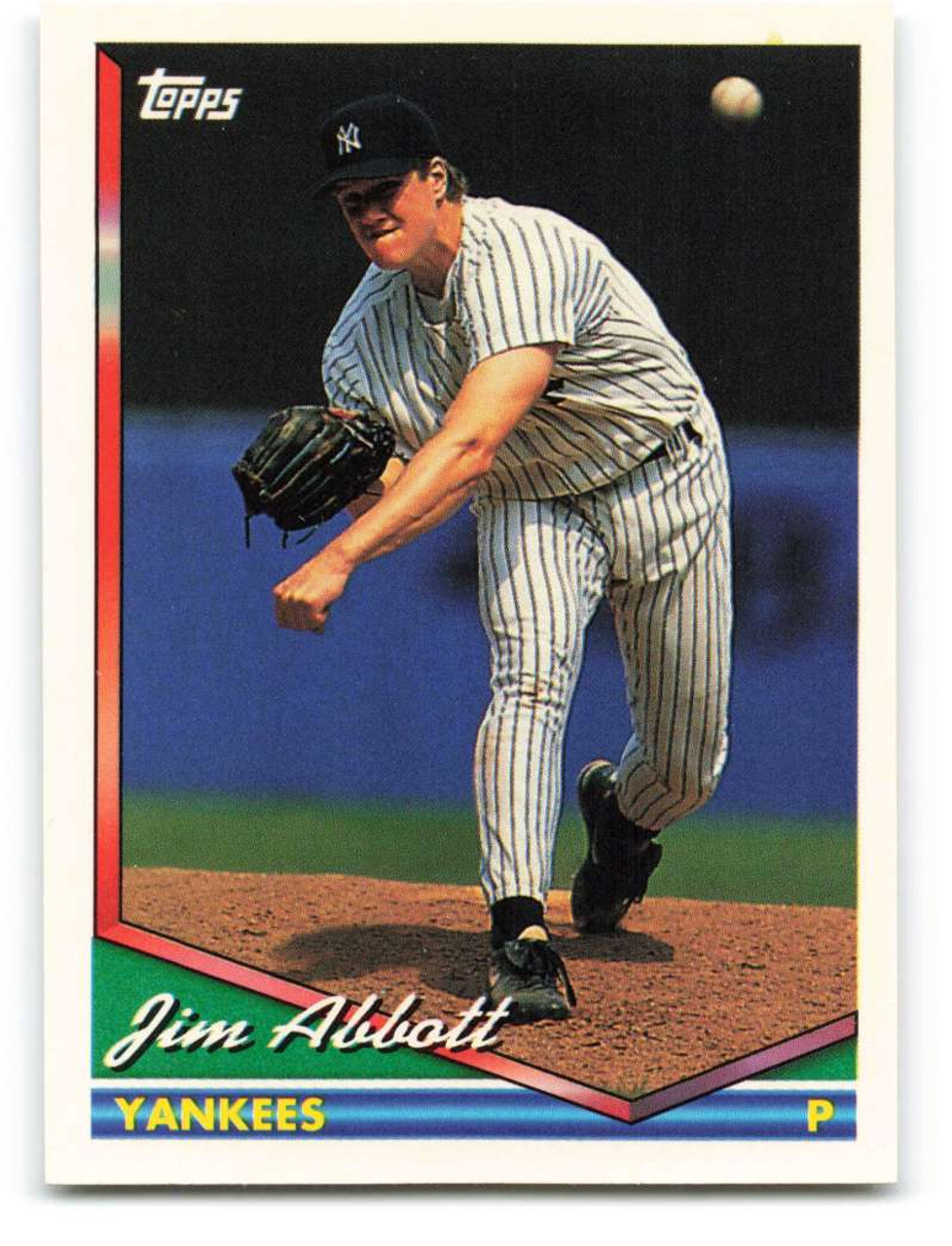 1990 Topps Baseball Card #675 Jim Abbott