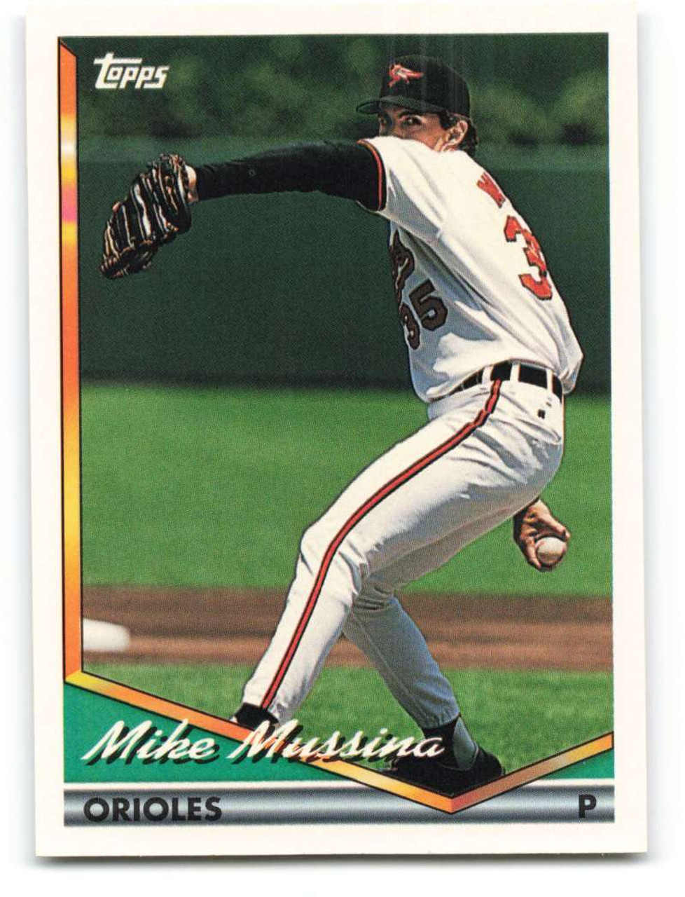 1994 Topps #598 Mike Mussina VG Baltimore Orioles - Under the