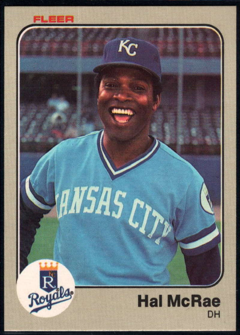 1983 Fleer #119 Hal McRae VG Kansas City Royals - Under the Radar Sports