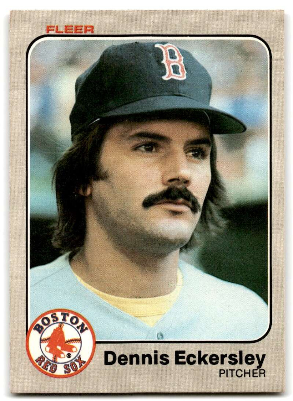 1983 DENNIS ECKERSLEY Boston RED S0X Vintage Topps Baseball 