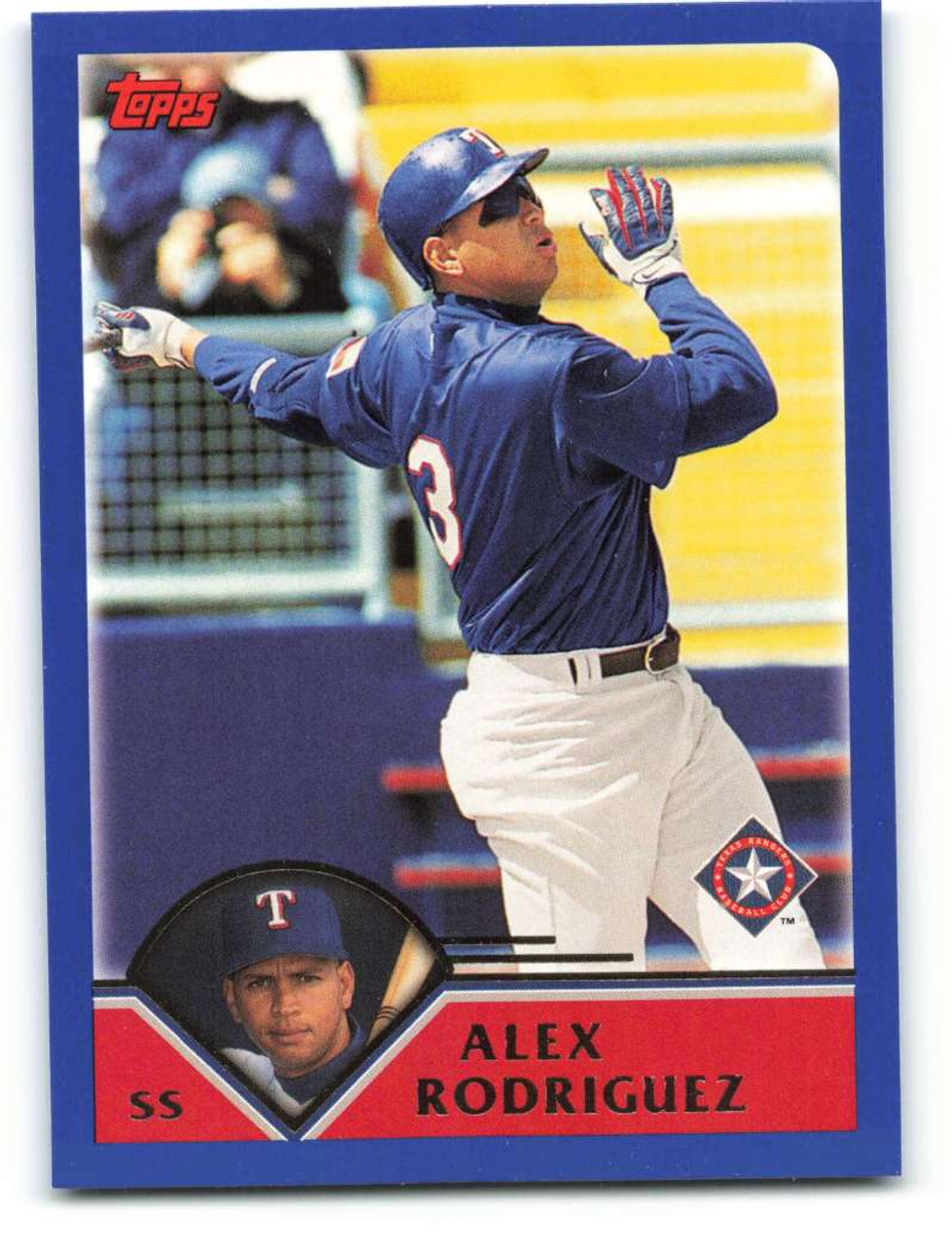 2003 Topps #1 Alex Rodriguez VG Texas Rangers - Under the Radar Sports