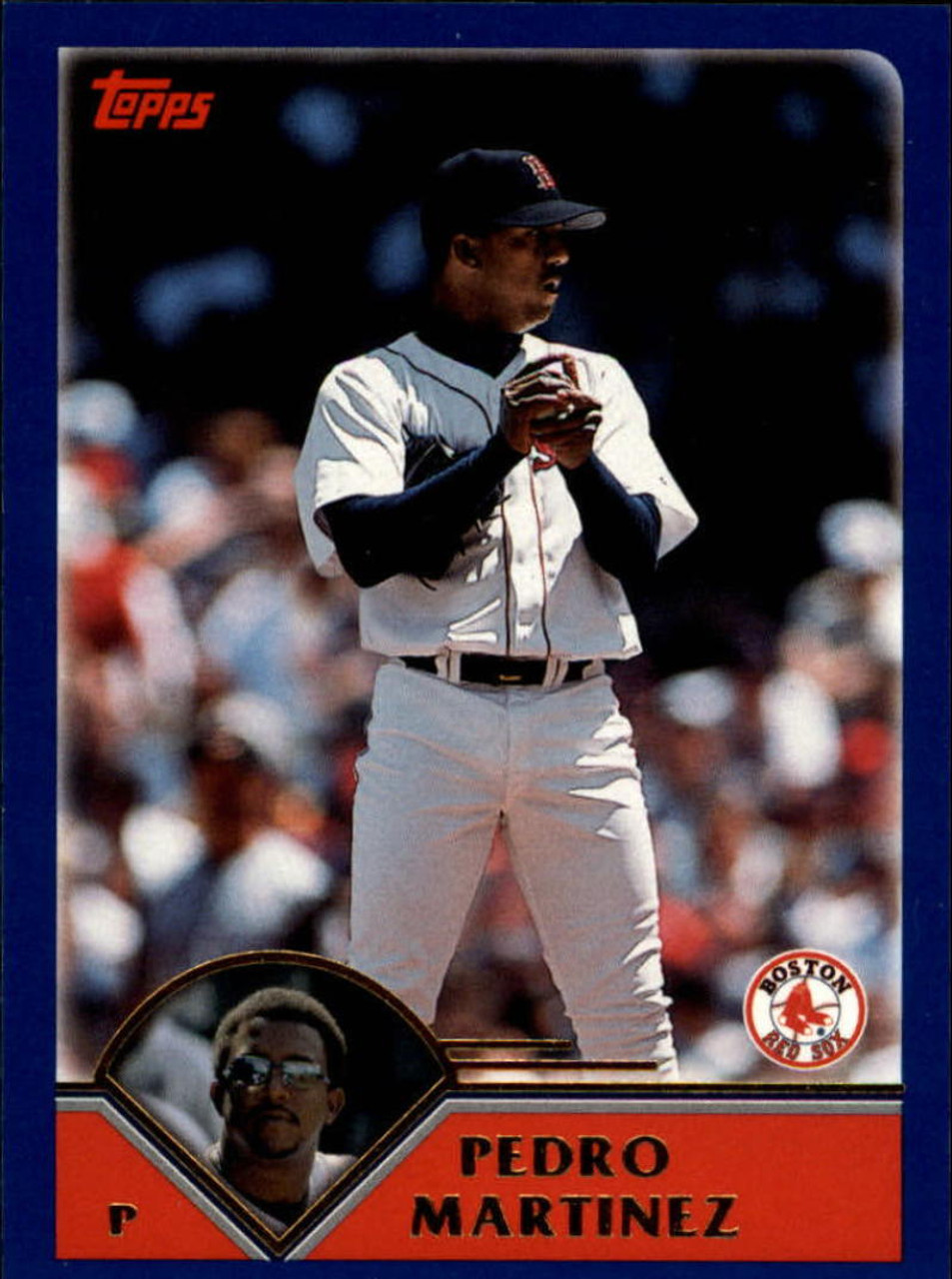 Pedro Martinez baseball card (Boston Red Sox) 1999 Topps #449